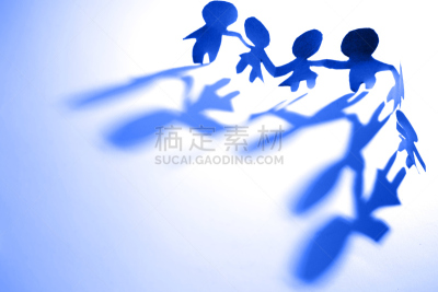 儿童,留白,水平画幅,蓝色,会议,手牵手,人,人群,阴影,联系