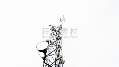 无线电通信装置,云,白色,无线电通信塔,收音机,塔,低视角,天线,背景分离,频率