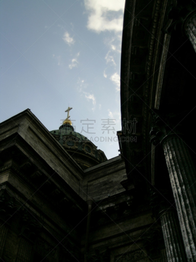 垂直画幅,天空,十字形,古老的,旅行者,阴影,俄罗斯,树荫