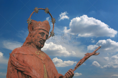 俄亥俄州,劳斯特岛,光晕,灵性,水平画幅,十字形,生锈的,雕像,男人