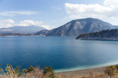 富士山,本栖湖,自然,天空,里山,宁静,非都市风光,水平画幅,地形,雪