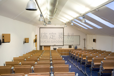 无人,教室,座位,水平画幅,现代,显示器,知识,室内,学校,白色