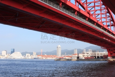 神户,桥,城镇景观,水平画幅,无人,海港,美利坚公园,东亚,户外,滨水