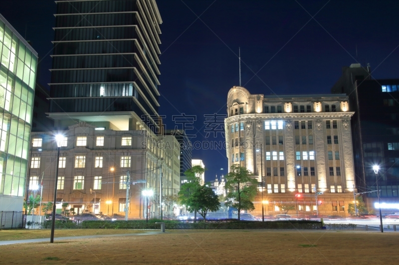 神户,城市,城镇景观,水平画幅,夜晚,无人,户外,灯,滨水,都市风景