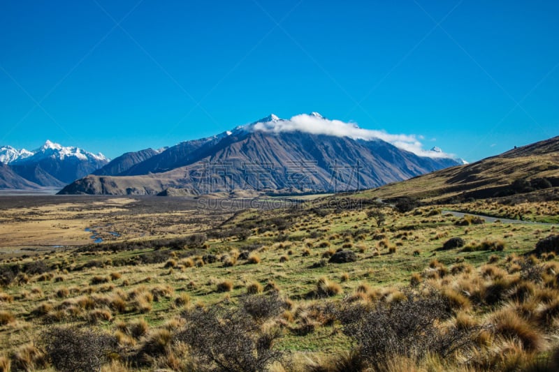 新西兰南岛,风景,新西兰,地形,山,星期日,湖,居住区,指环王三部曲,寒冷