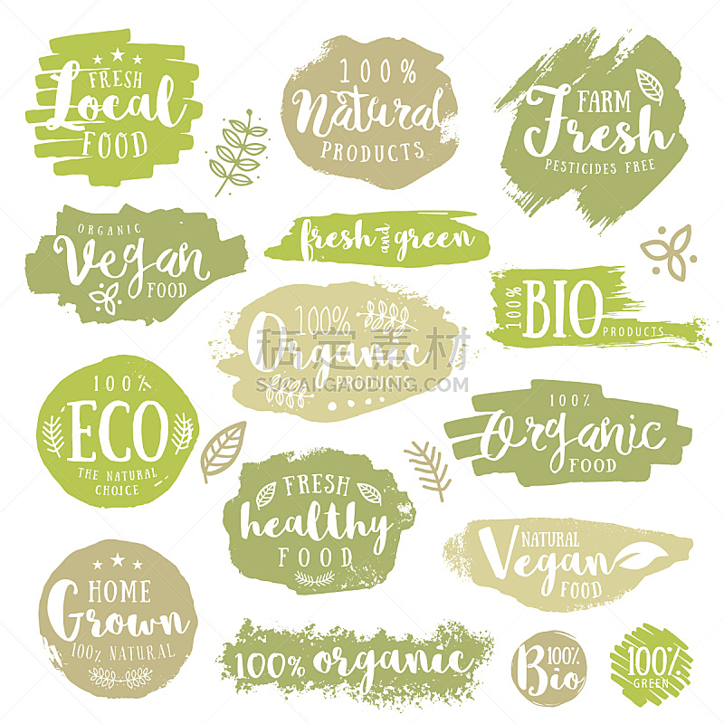 有机食品,素食,清新,标签,农场,环境,食品,自然,绿色