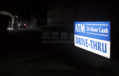 夜晚,驾驶通行标志,开着的,汽车,24-jul,概念和主题,美国,水平画幅,易接近性,无人