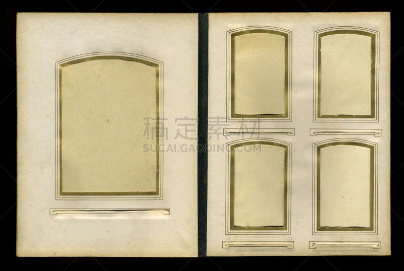 相册,爱德华七世时代风格,1900,磨损的,留白,古董,边框,水平画幅,风化的,衰老过程