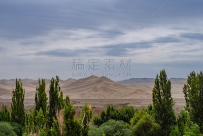 中国,敦煌,山,戈壁滩,被抛弃的,空的,安静,西北,云,沙漠