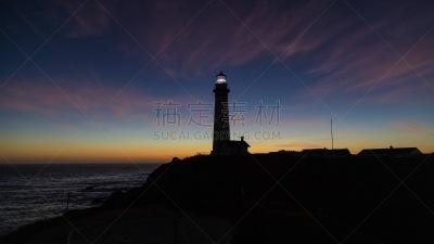 鸽子点灯塔,美国西北太平洋地区,云,黄昏,加利福尼亚,自然美,海岸线,波浪,加利福尼亚州路线1,岩石
