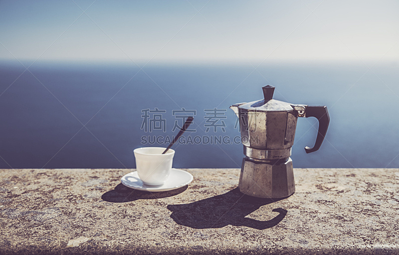 咖啡,住宿加早餐,普莱伊亚诺,高压蒸汽咖啡机,索伦托,波西塔诺,阿玛尔菲,咖啡壶,阿玛菲海岸,咖啡机