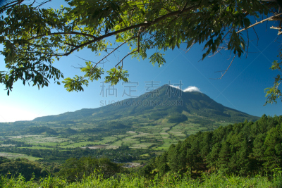 火山,圣维森特,萨尔瓦多,自然,天空,水平画幅,山,无人,全景