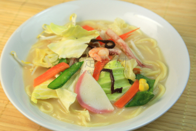 长崎,面条,日本拉面,水平画幅,无人,什锦面,蔬菜,食品,摄影