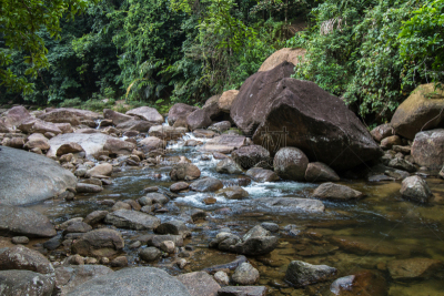 水,小溪,岩石,山,那空是贪玛叻洛坤,热带雨林,美,国家公园,水平画幅,地形