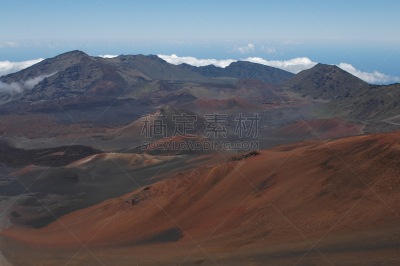 毛伊岛,火山,夏威夷,火山口,哈雷卡拉火山口,火山渣锥,水平画幅,无人,火山地形