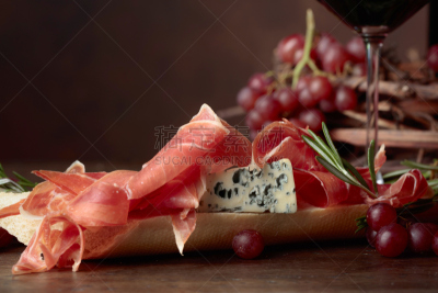 葡萄,小吃,美味,意大利熏火腿,传统,奶制品,清新,帕尔马,面包,食品