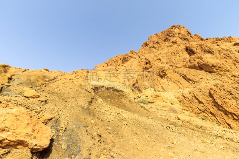 石材,地形,峡谷,沙漠,天空,沟壑,水平画幅,夏天,户外,干的