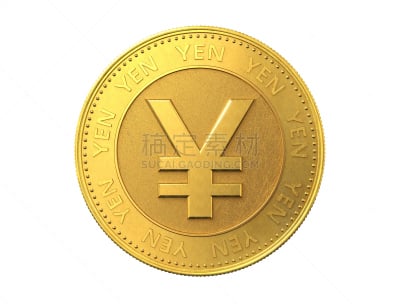 三维图形,黄金,日元符号,元符号,亮闪闪,拉丝金属,金属板,稳定,矢量,正面视角