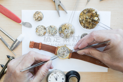 表,钟表匠,水平画幅,带子,珠宝,时间,金属,钟,工匠,准确