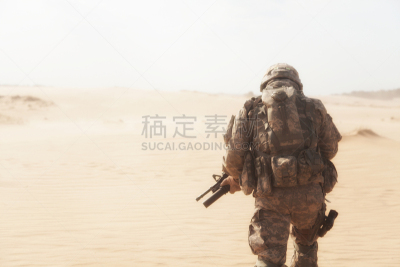 暴风雨,沙漠,伪装色,水平画幅,沙子,职权,制服,户外,动态动作