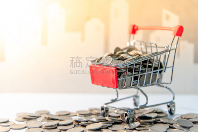小的,救球,购物车,城市,桌子,概念,手摇车,背景聚焦,倒