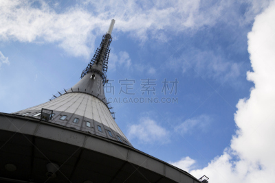 利贝雷克,捷克,无线电通信装置,塔,弄臣,天空,留白,水平画幅,电话机,无人