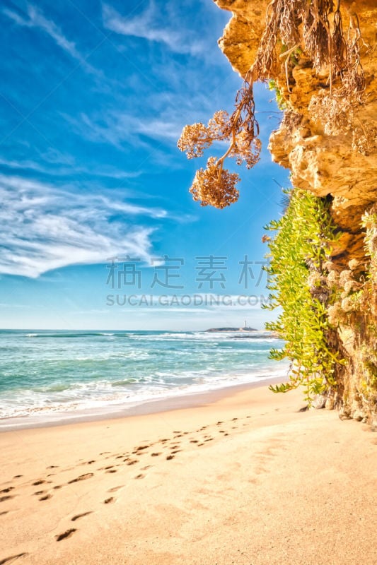 Beautiful wild beach in the Caños de Meca, Cadiz province, Spain