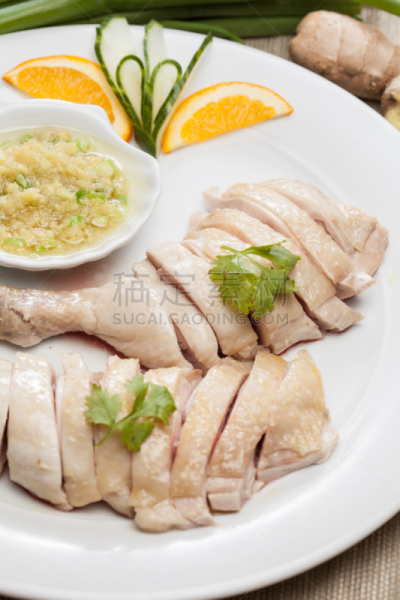 鸡腿,水煮食品,胡荽籽,垂直画幅,饮食,煮食,无人,家禽,轻的,生姜