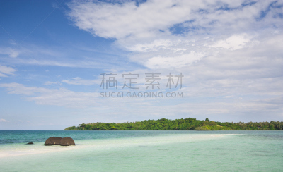 康巴,海滩,岛,桐艾府,石笋,水,天空,稀缺,水平画幅,沙子