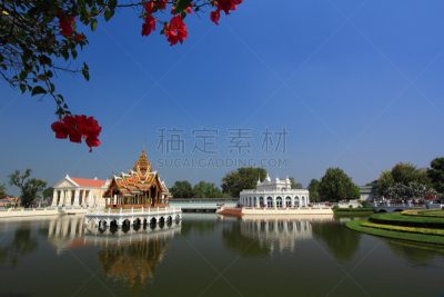 邦芭茵夏宫,挽芭茵,纪念碑,大城,水平画幅,建筑,宫殿,旅行者,户外,复杂