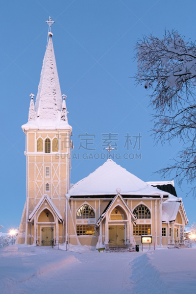 瑞典,冬天,垂直画幅,天空,雪,无人,十字形,当地著名景点,曙暮光