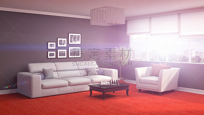 沙发,室内,三维图形,座位,水平画幅,无人,装饰物,家具,舒服,公寓