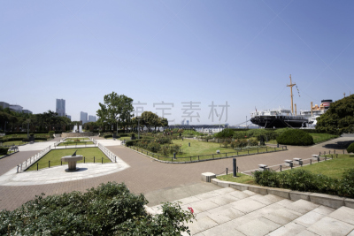 山下公园,横滨高速铁路,横滨,观光船,船,商用码头,海港,客船,著名景点