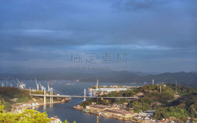 尾道,国内著名景点,旅途,海港,云,黄昏,著名景点,濑户内海,户外,天空