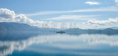 泸沽湖,丽江,风景,水,天空,水平画幅,无人,夏天,户外,湖