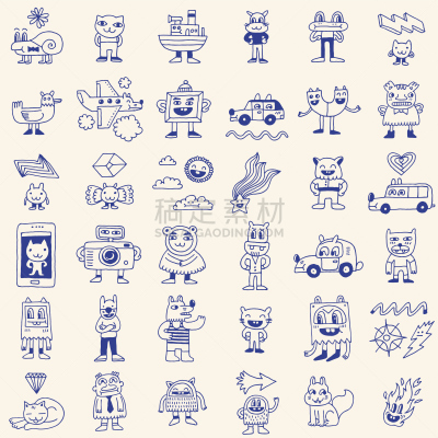 动物手,乱画,矢量,绘画插图,乐趣,计算机图标,奇异的,基因突变,休闲游戏,汽车