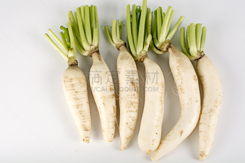 萝卜,白色背景,油菜科,留白,水平画幅,食品杂货,生食,维生素,烹调,击球