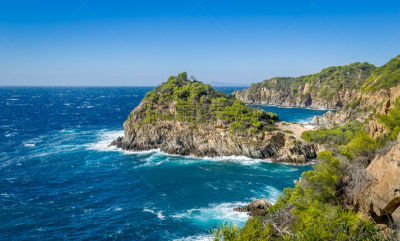 波克罗勒岛,风景,海洋,岛,岩石,挪威,法国,德海尔斯岛,著名景点,海岸线