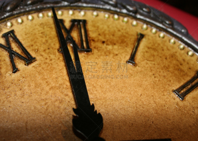 古典式,钟,2007,古董,水平画幅,夜晚,无人,新年,古老的,时间