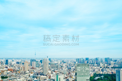 东京,天空,日本,蓝色,航拍视角,早晨,都市风景,鸟类,明亮,现代