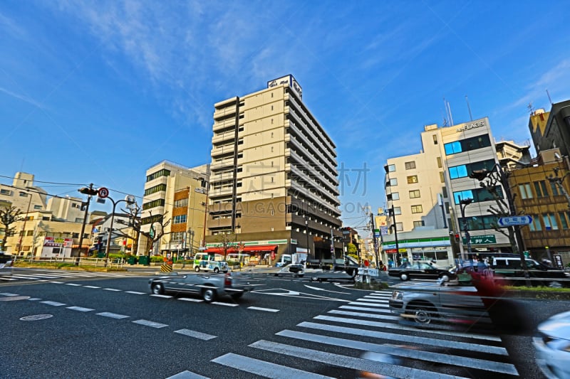 居住区,都市风景,大阪府,日本,街道,建筑业,商业金融和工业,水平画幅,建筑,亚洲