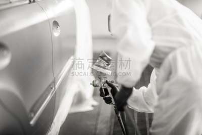 汽车,涂料,粗棉布裤,面罩,充满的,动物躯干,呼吸运动,作画,化妆