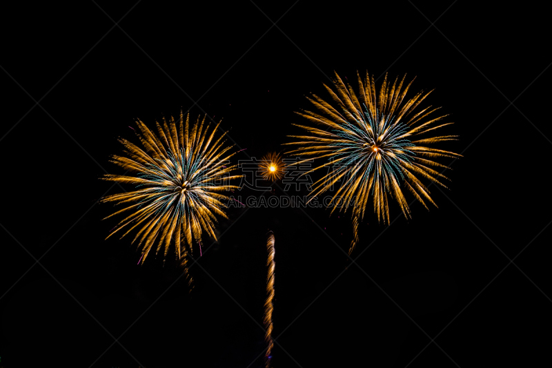 新年前夕,多色的,焰火,传统节日,周年纪念,事件,暗色,背景分离,4k分辨率,泰国