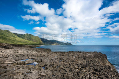 横滨,瓦胡岛,夏威夷,海湾,火山岩,卡埃纳角州立公园,越野吉普,火山地形,单车道,西