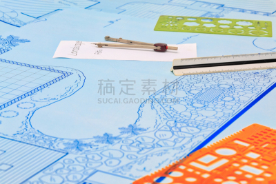 游泳池,假日别墅,蓝图,计划书,园林,后院,绘画插图,水平画幅,别墅,草坪