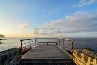 黎明,码头,水,天空,美,新的,水平画幅,无人,大西洋群岛,夏天