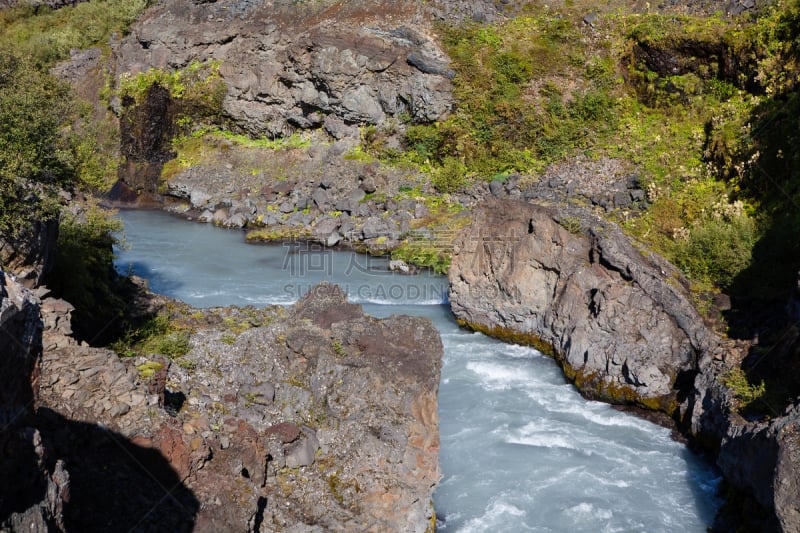 博尔加内峡湾,hraunfossar,瀑布,冰岛国,西,冰岛中西部,自然界的状态,河流,岩石,夏天