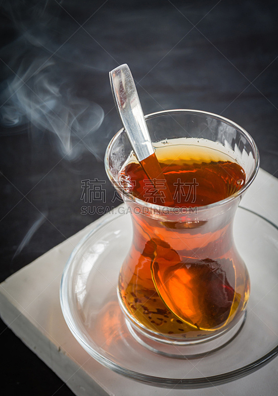 汤匙,玻璃,红茶,杯,透明,垂直画幅,茶,热,饮料,摄影