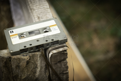 过时的,盒式录音带,放音设备,特写,背景,40-80年代风格复兴,粉饼,桌子,布置,复古