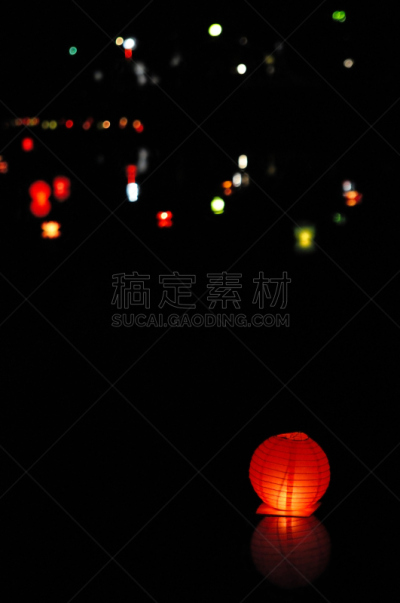 纸灯笼,垂直画幅,水,美,灯笼,夜晚,无人,夏天,户外,光